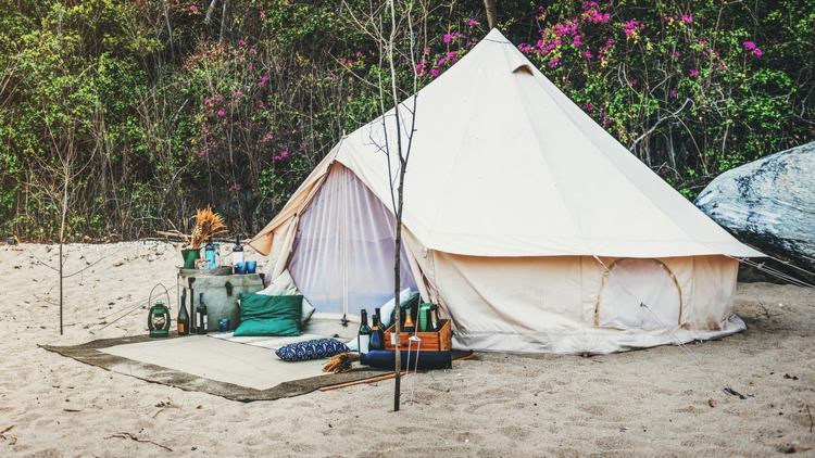 Glamping semester lyx camping safari tält komfort