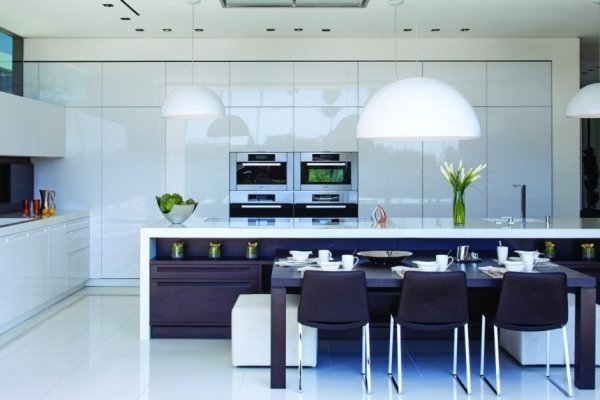 kök minimalistisk beverly kullar lyx hus matchande färgschema design