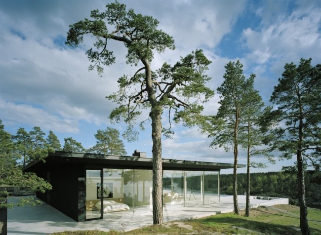 villa glaserad minimalistisk inredning john robert nilsson arkitektkontor