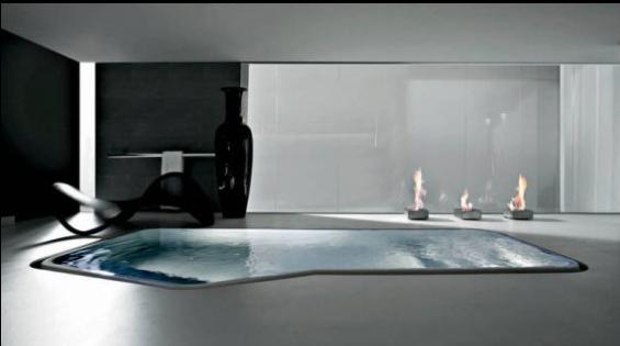 minimalistisk jacuzzi -design