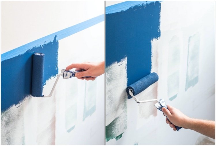 måla vägg i två färger