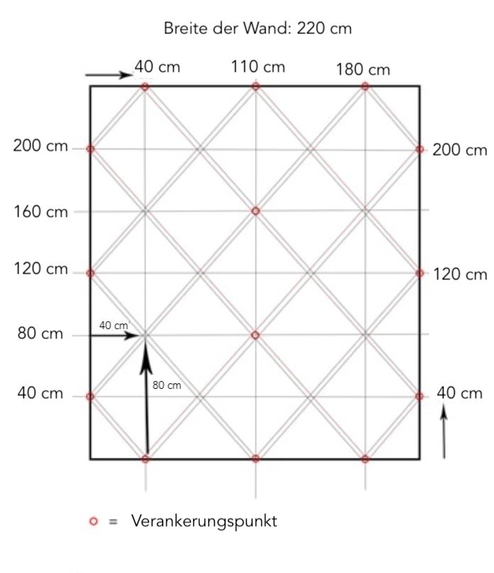 Planera en diamantformad spaljé för garageväggen