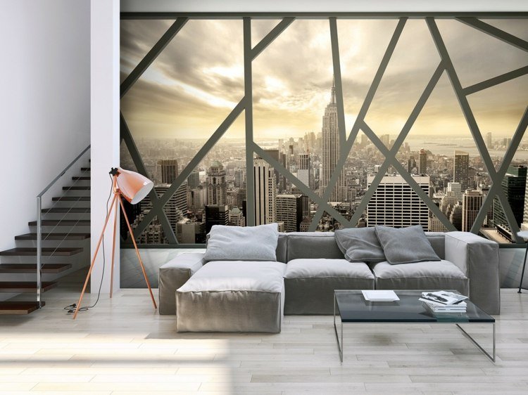 vägg-fototapet-fönster-illusion-abstrakt-modern-skyline-new-york