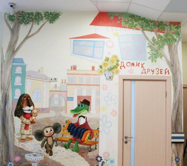 väggmålning i barnkammaren nu pogodi idé ryska genabild