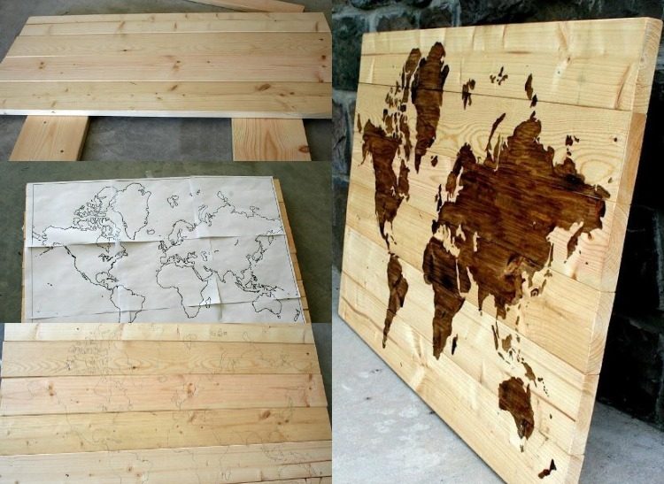 Väggdekoration-trä-gör-det-själv-karta-världskarta-diy-instruktioner-träskivor