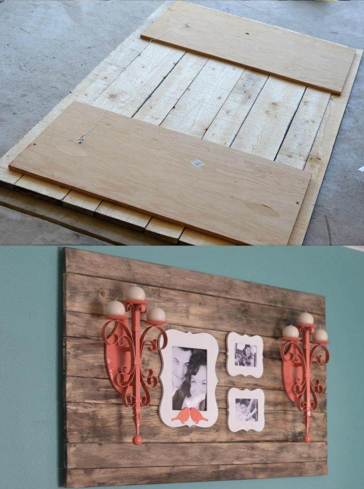 väggdekoration-trä-gör-det-själv-bild-foton-häng-upp-trä-brädor-instruktioner-diy