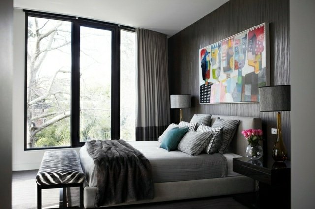 Väggfärg-idéer-grå-modern-målning-dekoration-väggdesign