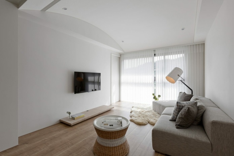väggfärg vita möbler-modern-tv-vägg-lowboard