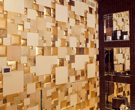 väggplattor av läder från studioart luxury deko spegel