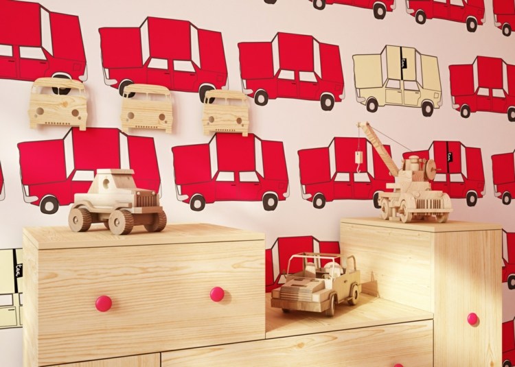 Bilar väggklistermärken barnkammare ställer in design