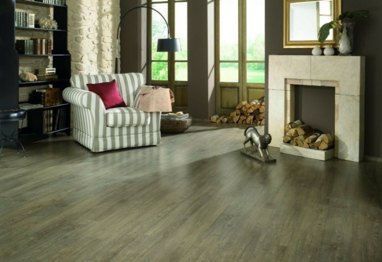 Väggdesign-brun-vägg färg-lanthus stil-levande idéer