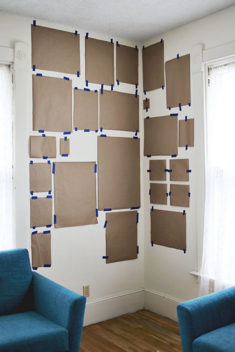 vägg-design-bilder-vardagsrum-stencil-mönster-idéer
