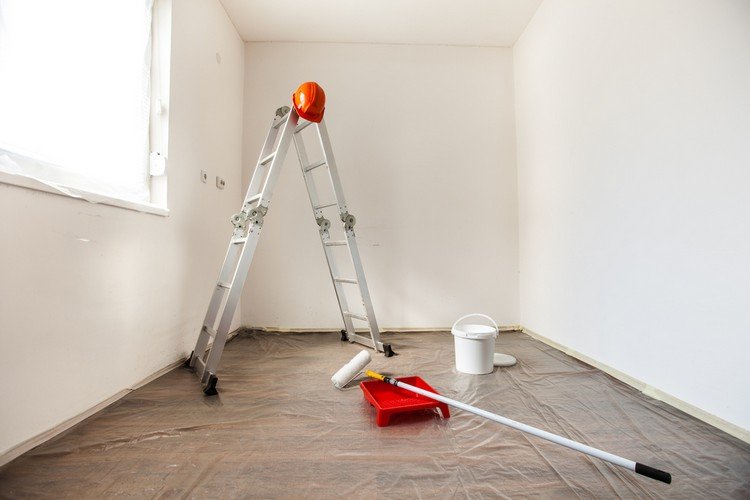 Lär dig att förbereda golv-täck-golv-remsor-skydda-väggdesign med spatelteknik