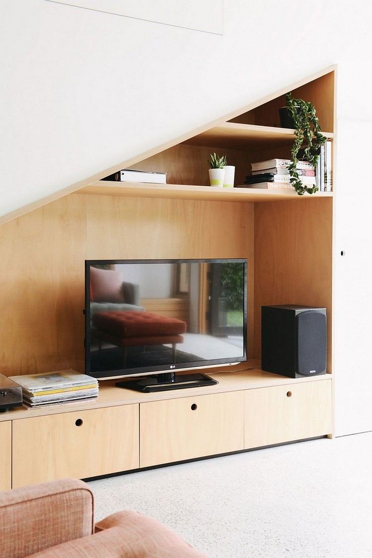 Designa väggnischer som mäter-matchar-inbyggda-möbler-beställer-tv-bokhylla