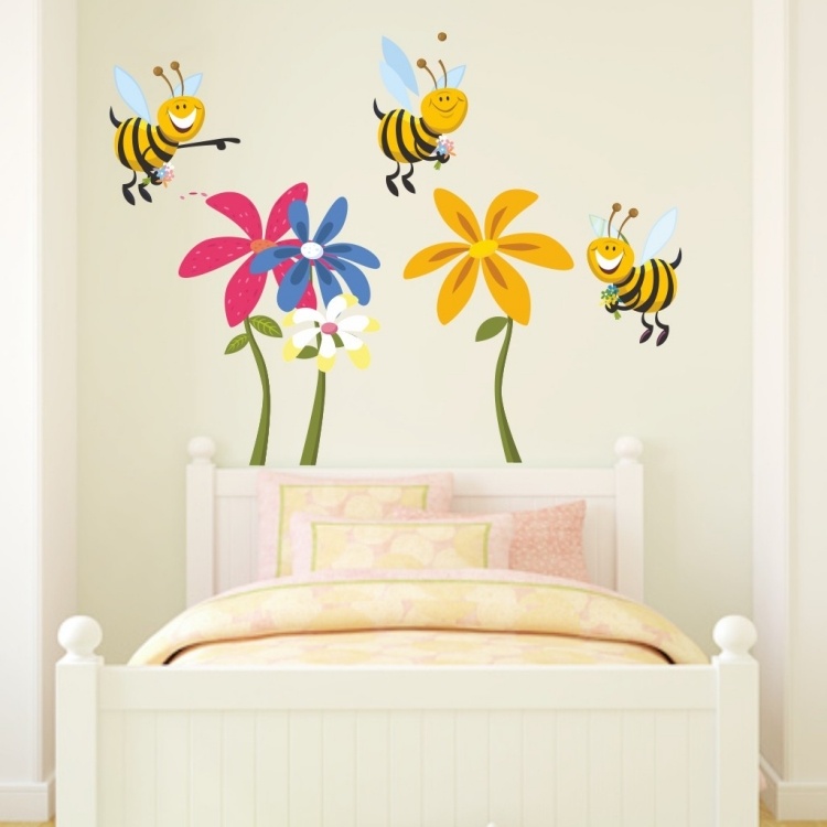 Väggdekaler-plantskola-idéer-blommor-bin