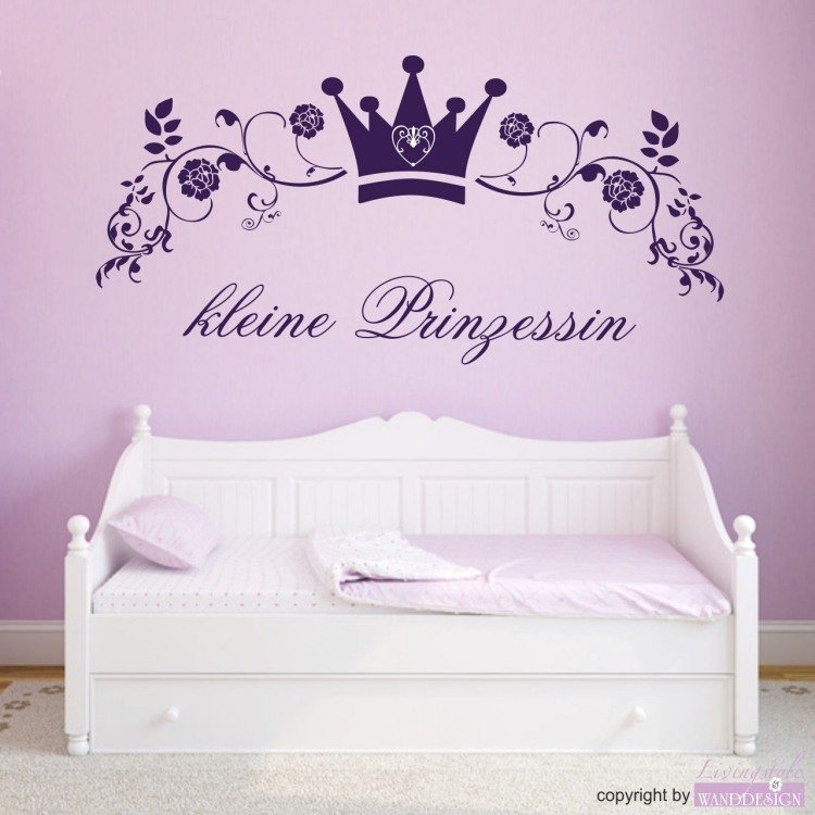 väggdekaler-barnrum-idéer-lilla-prinsessa-deco
