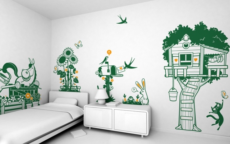 lekfulla-väggdekaler-i-plantskolan-idéer-livet-i-landet-träd-huset