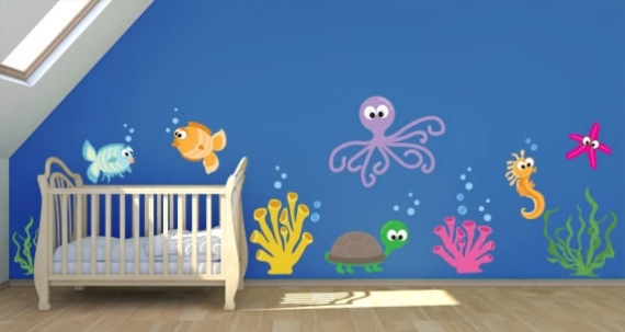 Sea world theme baby room decorating tips