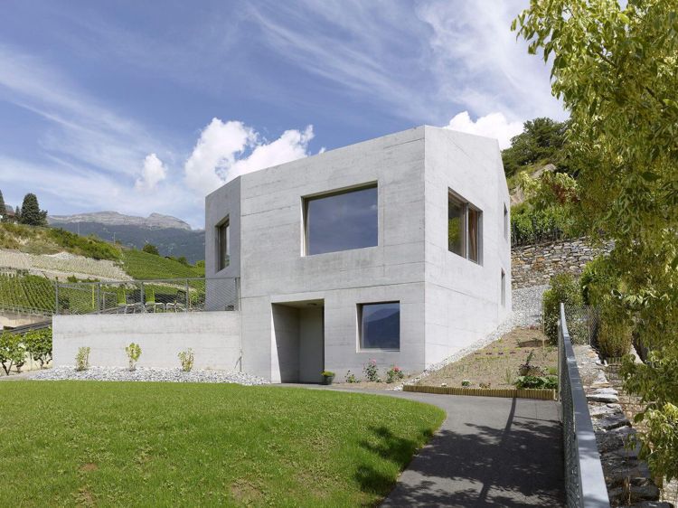 betonghus-modern-platt-tak-arkitektur-trädgård-minimalistisk
