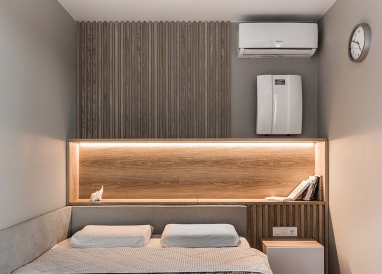varmt LED -ljus i sovrummet för att hjälpa dig att somna