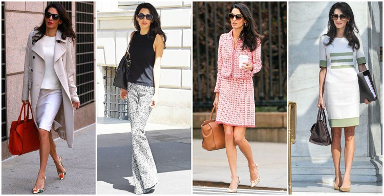 Business casual outfit kvinnor inspiration Amal Clooney