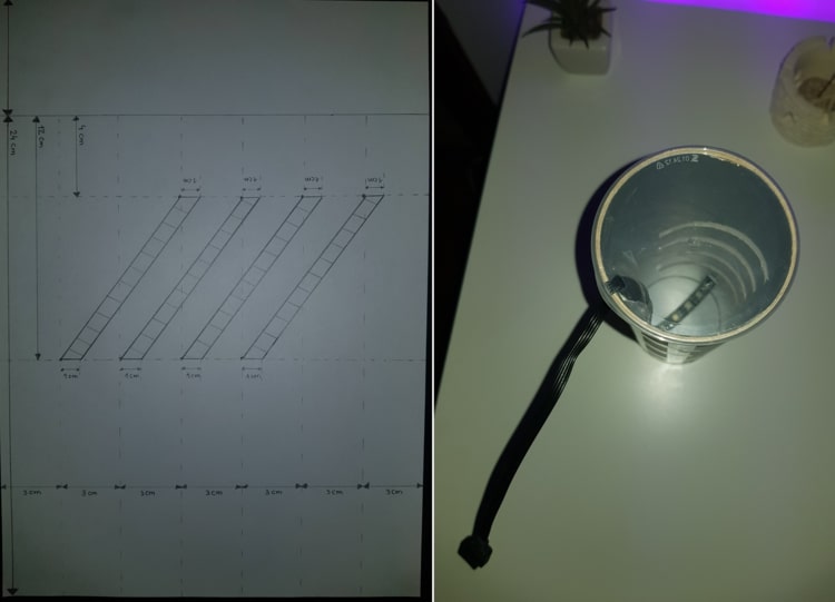 Kreativ och enkel återvinningsidé för att belysa lägenheten med LED -ljusremsor