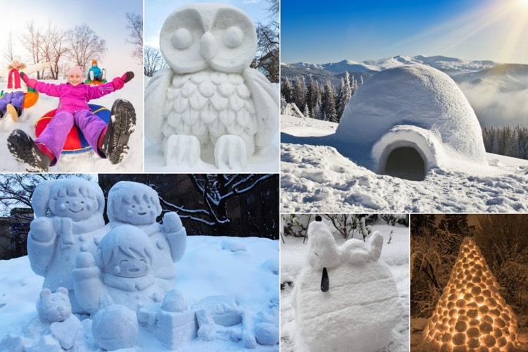 Vad man ska bygga med snö - roliga idéer för barn och vuxna