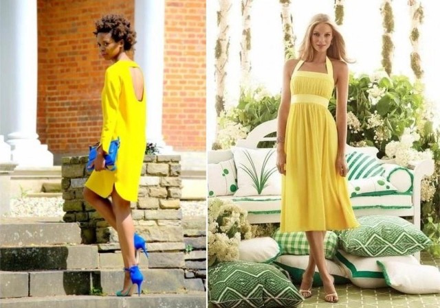mode färgtrend 2014-sol gul blå högklackat-liten väska