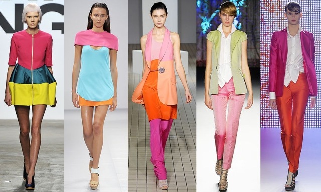 färgkombinationer för närvarande mode vår-sommar-2014