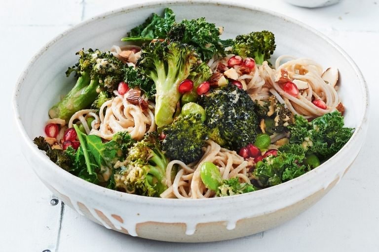 Soba nudel recept broccolisallad hälsosam dressing bantning lågkaloripasta alternativ