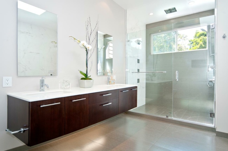 fåfänga belysning modernt badrum dusch spegelglas