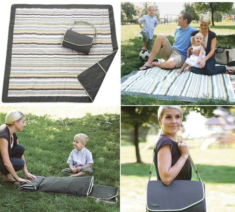vattentät-picknick-filt-familj-praktisk-filt-resa-väska-bära