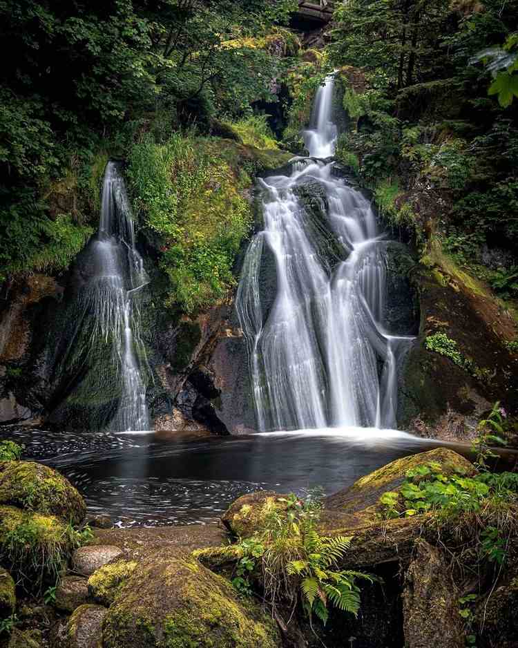 Triberg vattenfall vandrar naturliga underverk i Tysklands lista