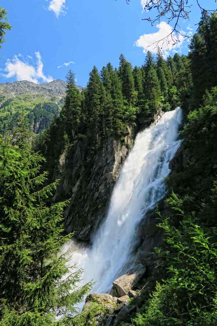 Krimller vattenfall Österrike vandringssemester sommaren 2021
