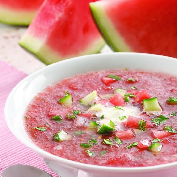 vattenmelon recept soppa starter gurka yoghurt