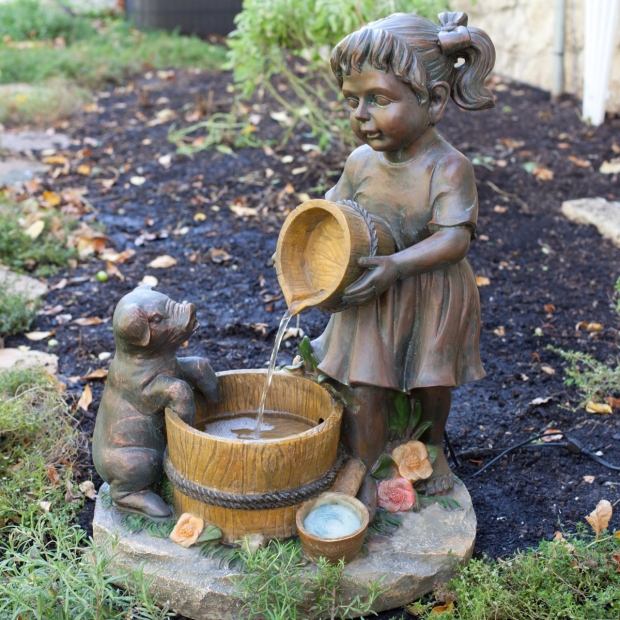 Trädgårdsskulptur fontän design konstnärlig vattenträdgård