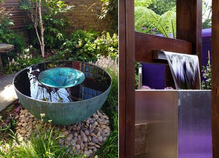 Vattenfunktioner-trädgård-fontän-modern-minimalistisk