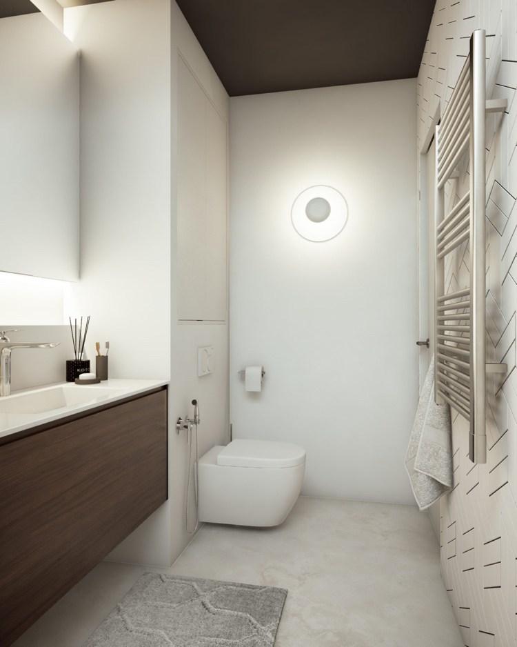 vit grå beige badrum enkelt ljus litet