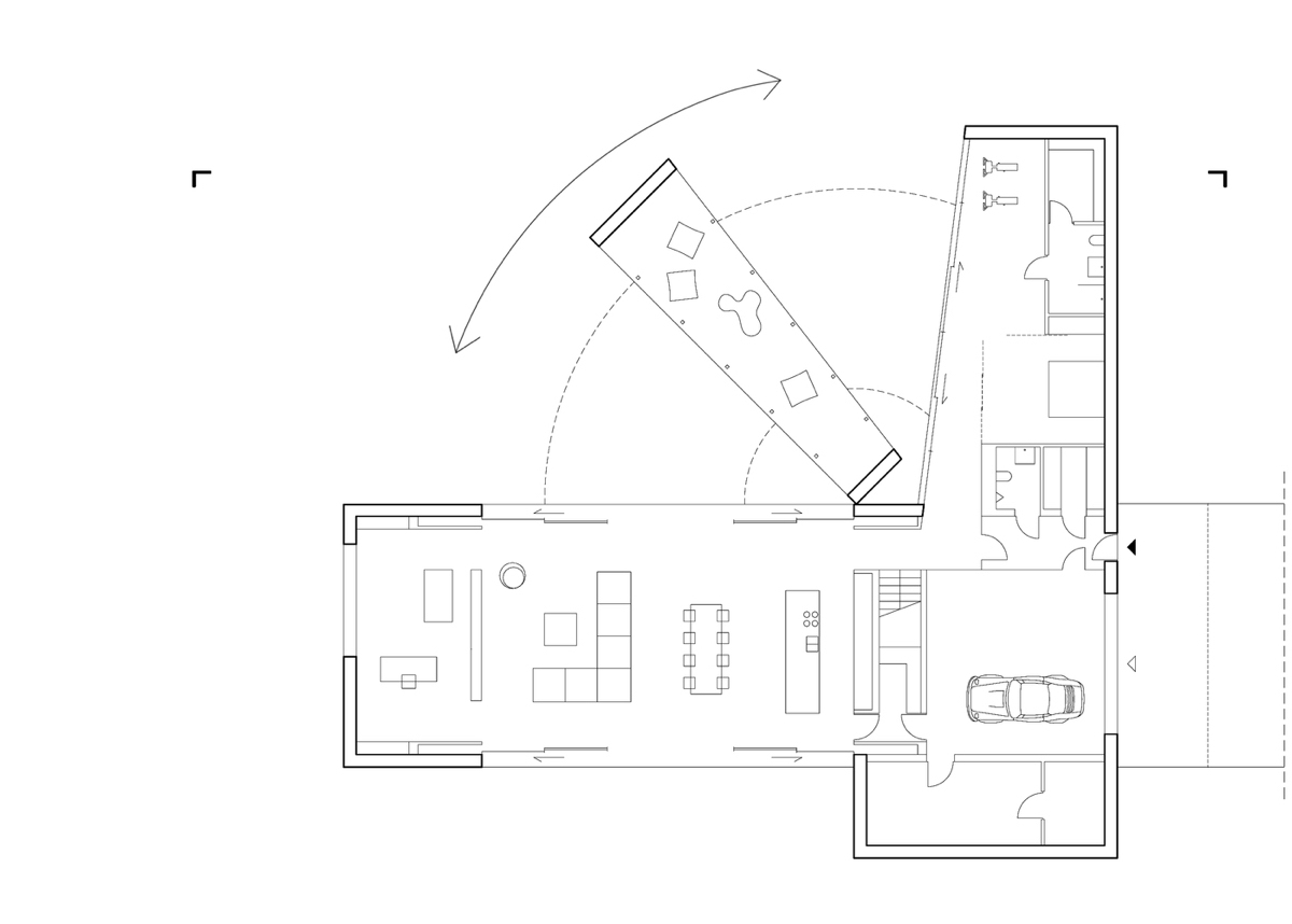 vit och grå blueprint kvadrant hus planlösning