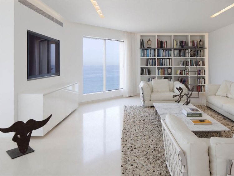 Vita möbler TV -skåp design vardagsrum