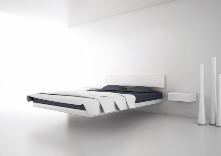 Vita sovrumsmöbler -stil-design-minimalistisk-hösäng-grå-modern-enkel.