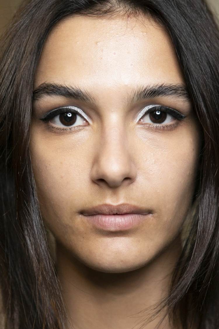 Vit Eyeliner Make Up Sommar Eye Make Up Mörkt hår