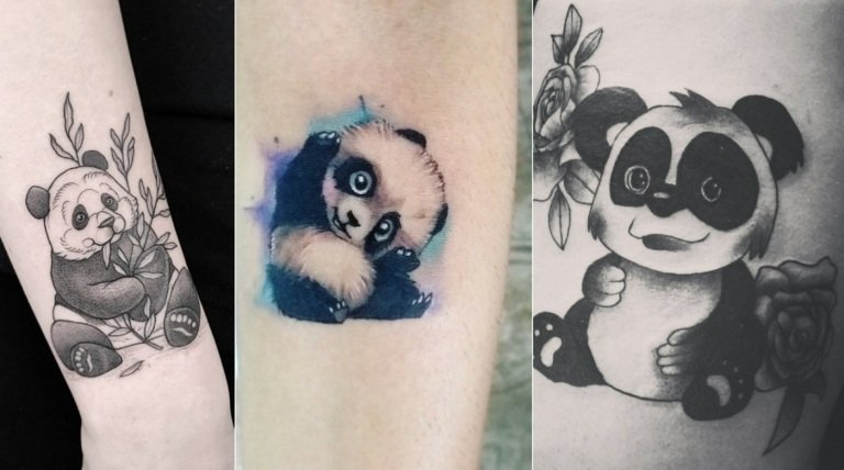 Lycka är en av de många panda betydelserna för tatueringen