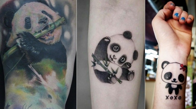 Panda tatuering idéer som inspiration att imitera