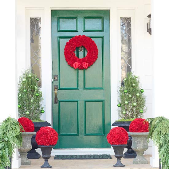 Dörrkrans julgran grön boll