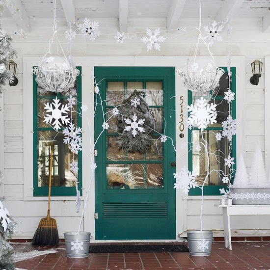 Dekorera veranda för idéer för julpapper