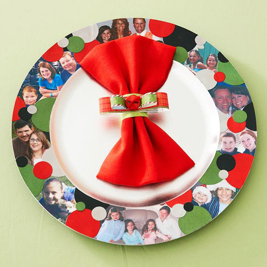 Väggdekoration tinker tips-foto cut-outs-servetter vik ring-guldpläterad