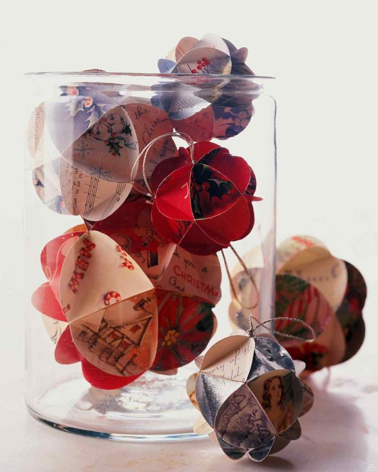 julhantverk med pappersgranskort kort upcycling diy
