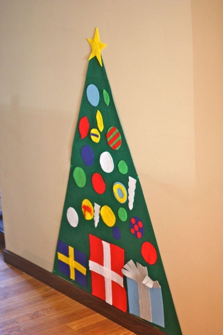 julgran-tinker-barn-alternativ-filt-tyg-vägg-dekoration-prydnader