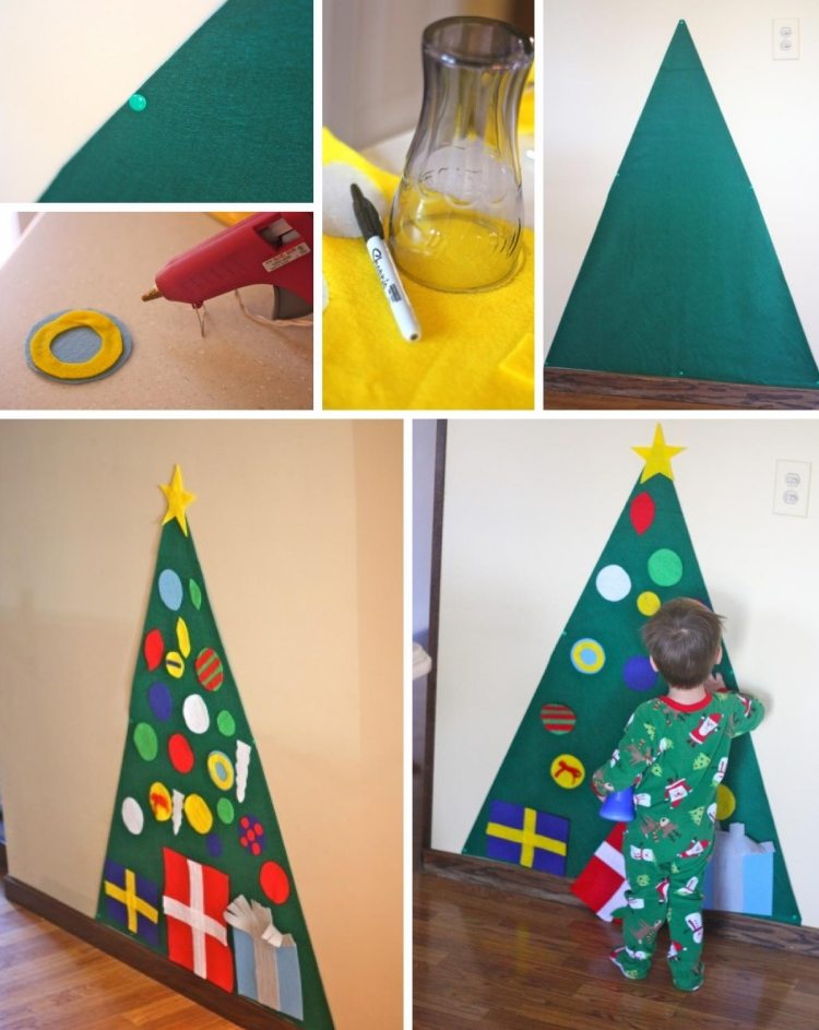 Julgran-tinker-barn-alternativa-instruktioner-gör-det-själv-filt-vägg-dekoration